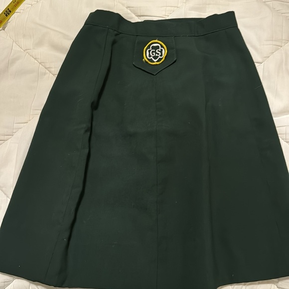 Vintage 60s Girl Scouts High Rise Uniform Skirt Hunter Green - Picture 7 of 9
